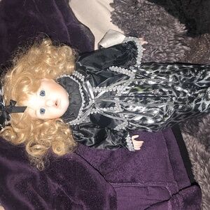 AVAILABLE - Handmade one of a kind Porcelain Doll Joker music box "Hello Dolly"